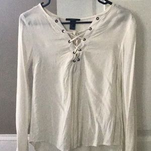 White cross cross blouse